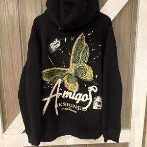 Black Label Amigos Designs Black Butterfly Hoodie - XL